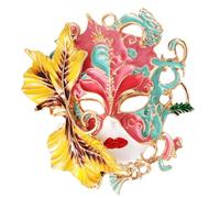 Broche En Métal De Styles Anciens Ornement Artistique Culturel Avec Finition Antique Parfait Pour L'amélioration Des Tenues Broche De Masque En Émail Tendance Chinoise Guochao