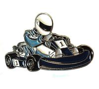 Broche en métal émaillé Go Kart Racer Karting Racing Wheels