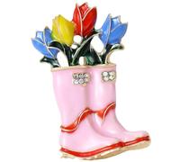 Broche en métal émaillé pour chaussures florales - Accessoire de vêtements pour fêtes et événements, One Size, Comme décrit