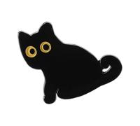 Broche en métal en forme de chat pour tenues, sacs, décoration, matériaux en alliage, accessoires de bijoux pour vestes, sacs à dos, chats noirs, One Size, Comme décrit, Comme décrit.