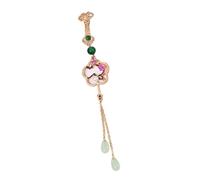 Broche en métal gaufré Floral avec fermoir sécurisé, conception de quatre chinoises, décoration pour occasions formelles, broche de Styles chinois