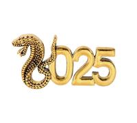Broche en métal pour adultes amateurs de culture chinoise - Décoration de festival - Année serpent 2025