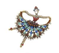 Broche en métal pour fille de ballet délicate, bijoux de danse fabriqués à la main pour accessoires de mode, conception robuste, broche de danseuse élégante, à bijoux sur le thème