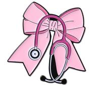 Broche en métal solide pour infirmière et médecin - Accessoire de bien-être - Accessoire de soins de santé de dessin animé, taille unique, Comme décrit