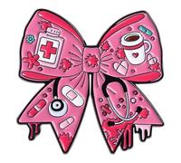Broche en métal solide pour infirmière et médecin - Accessoire de bien-être - Accessoire de soins de santé de dessin animé, taille unique, Comme décrit