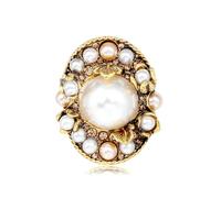 Broche en perle baroque polyvalente pour costume, manteau, veste, accessoire de poitrine