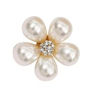 Broche en perles de luxe avec fermoir papillon en métal solide pour un événement formel ou décontracté, taille unique, Comme décrit