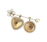 Broche en perles sans date combinant la technologie de clarté moderne avec l'art chinois ancien, idéale pour les collectionneurs de bijoux en perles élégantes