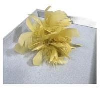 Broche en plumes Broche Corsage Plume Femme 14cm Multicolore(Gold)