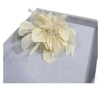 Broche en plumes Broche Corsage Plume Femme 14cm Multicolore(Khaki)