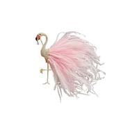 Broche en Plumes Broche élégante en Forme de Plume for Femme et Fille, Bijou Classique et Unisexe(Pink)