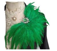 Broche en plumes Broche en plumes strass for jeans, blazer, robe, décoration, corsage, carnaval, spectacle, fête, épaulette Pour Vêtements Bijoux Accessoires(Color 08)