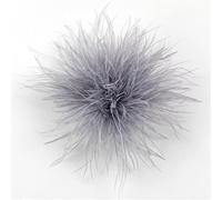 Broche en plumes d'autruche colorées, épingles à revers, clips for foulards, for femmes et hommes, vêtements de luxe, bijoux, accessoires(Beige)