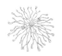 Broche en Relief de la divinité du soleil en alliage de Zn or et argent, décoration de poitrine pour femmes, accessoires de mode, accessoires polyvalents en Relief