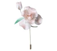 Broche en soie de mûrier chinois Iris - Épingle à fleurs - Fait à la main pour manteau de costume Cheongsam, accessoire du patrimoine culturel, artisanat immatériel