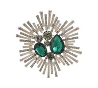 Broche en strass en cristal, design baroque, léger, multifonctionnel, bijou pour femme, accessoire rétro de luxe, épingle à robe en cristal, 6.2cm, Comme décrit