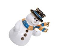 Broche en strass pour femme - Accessoire de mode - Strass étincelants - Arbre de Noël - Bonhomme de neige, Zinc