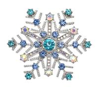 Broche en strass pour femme - Broche fleur en cristal - Bijoux de Noël, vacances, anniversaire pour mère et épouse
