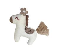 Broche en textile tendance avec coutures exquises et couleurs vives, parfaite pour personnaliser des tenues, épingle à cheval en tissu doux