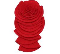 Broche en tissu en dentelle plissée avec grande fleur pour femme, taille unique, Polyester, Pas de gemme