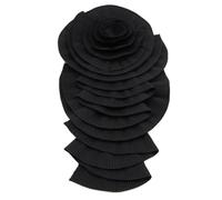 Broche en tissu en dentelle plissée avec grande fleur pour femme, taille unique, Polyester, Pas de gemme