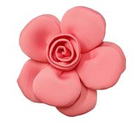 Broche en tissu épais pour femmes et filles, tendance, délicate, rose, camélia, corsage, boutonnière élégante pour mariage, vacances, fête, robe de fête, bijoux, Large, Polyester, Pas de gemme