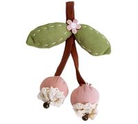 Broche en tissu motif cerises d'aubépine - Bijoux artisanaux détaillés - Confortable à porter - Broche nature, One Size, Comme décrit