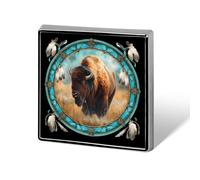 Broche/Épingle à cheveux Dreamcatcher1 Bison Trendy en métal, 2,5 cm, pour vêtements, chapeaux, sacs, cravates, accessoires de décoration