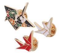 Broche Épingle de Revers en Alliage Noir Lot de 3, Motif Animal
