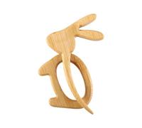 Broche épingle, fleur animale, cœur, accessoire de vêtements, broche en bois, motif animal, broche dessin animé, châle, boucle d'écharpe, M, Bambou