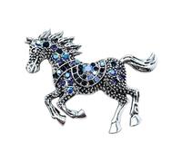 Broche équestre en alliage de zinc émaillé avec strass - Polyvalente - Accessoire de vêtements - Accessoire polyvalent, taille unique, Comme décrit