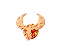 Broche et épingle en acier inoxydable avec ailes de phénix pour homme, Émail, strass, acier inoxydable, gem na