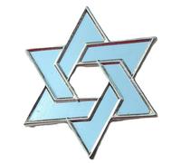 Broche étoile de David Judaïsme Magen Judaïsme Māēn Dāwī - Broche en forme de bouclier hexagramme