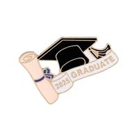 Broche exquise chapeau d'érudit robuste broche pour diplômés et célébrations pour bijoux cadeaux de remise de diplôme, taille unique, comme décrit