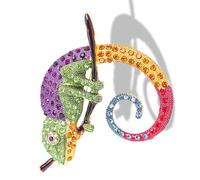 Broche exquise en forme d'animal rétro - Décoration de poitrine - Accessoire de mode en 4 couleurs pour un usage quotidien et les fêtes, taille unique, Comme décrit