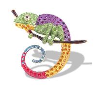 Broche exquise en forme d'animal rétro - Décoration de poitrine - Accessoire de mode en 4 couleurs pour un usage quotidien et les fêtes, taille unique, Comme décrit