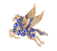 Broche exquise en forme de cheval décorée avec des cristaux brillants mettant en valeur l'artisanat des beaux-arts Broche élégante en forme de cheval, taille unique, Comme décrit