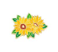 Broche exquise pour vêtements - Couleur vive - Fleur de pivoine - Accessoire multifonction - Pour pulls, chapeaux, sacs, écharpes - Antirouille, Alliage, Pierre secondaire