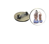 Broche « Family Super Mom » - Pour bébé garçon et fille - Cabochon en verre - Cadeau idéal pour la fête des mères