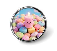 Broche fantaisie en forme de bougie et de pierre, épingle à revers, badge, cravate, bijoux, décoration pour chapeaux, vestes, chemises