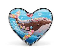 Broche fantaisie en forme de cœur en forme de baleine en forme de cœur en alliage d'aluminium pour robe, sac, accessoires et cadeaux