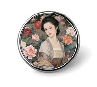 Broche fantaisie en forme de fille chinoise ancienne, épingle à revers, badge, cravate, bijoux, décoration pour chapeaux, vestes, chemises