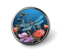 Broche fantaisie en forme de libellule et de fleur, épingle à revers, badge, cravate, bijoux, décoration pour chapeaux, vestes, chemises