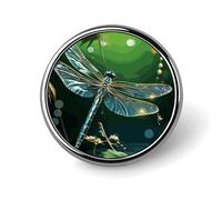 Broche fantaisie en forme de libellule verte, épingle à revers, badge, cravate, bijoux, décoration pour chapeaux, vestes, chemises