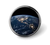 Broche fantaisie représentant la Terre vue de l'espace, épingle à revers, cravate, bijoux, décoration pour chapeaux, vestes, chemises