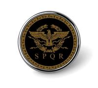 Broche fantaisie SPQR avec emblème de l'Empire romain, épingle à revers, bijoux de cravate, décoration pour chapeaux, vestes, chemises