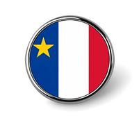 Broche Fantaisie Tendance Acadia Drapeau Ethnique Pays Du Monde Hip-Hop Pour Femmes Et Hommes Bijoux Vêtements Sacs Accessoires