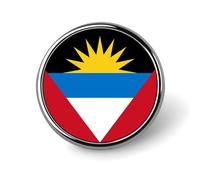 Broche Fantaisie Tendance D'Antigua-Et-Barbuda Drapeau Ethnique Du Monde Style Hip-Hop Pour Femmes Et Hommes Bijoux Vêtements Sacs Accessoires