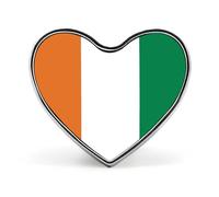 Broche Fantaisie Tendance De La République De Côte D'Ivoire Épingle À Revers Drapeau Ethnique Style Hip-Hop Pour Femmes Et Hommes Bijoux Vêtements Sacs Accessoires