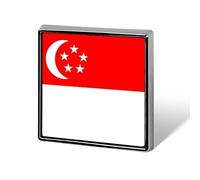 Broche Fantaisie Tendance De La République De Singapour Drapeau Ethnique Pays Du Monde Hip-Hop Pour Femmes Et Hommes Bijoux Vêtements Sacs Accessoires